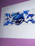 UV DTF cup wraps shark