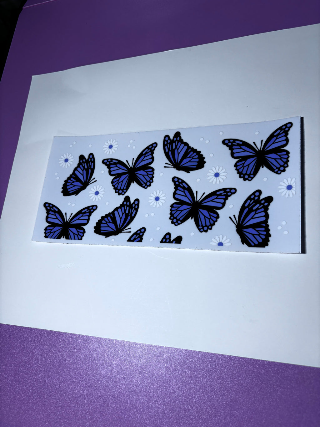 UV DTF 6 piece cup wraps butterfly
