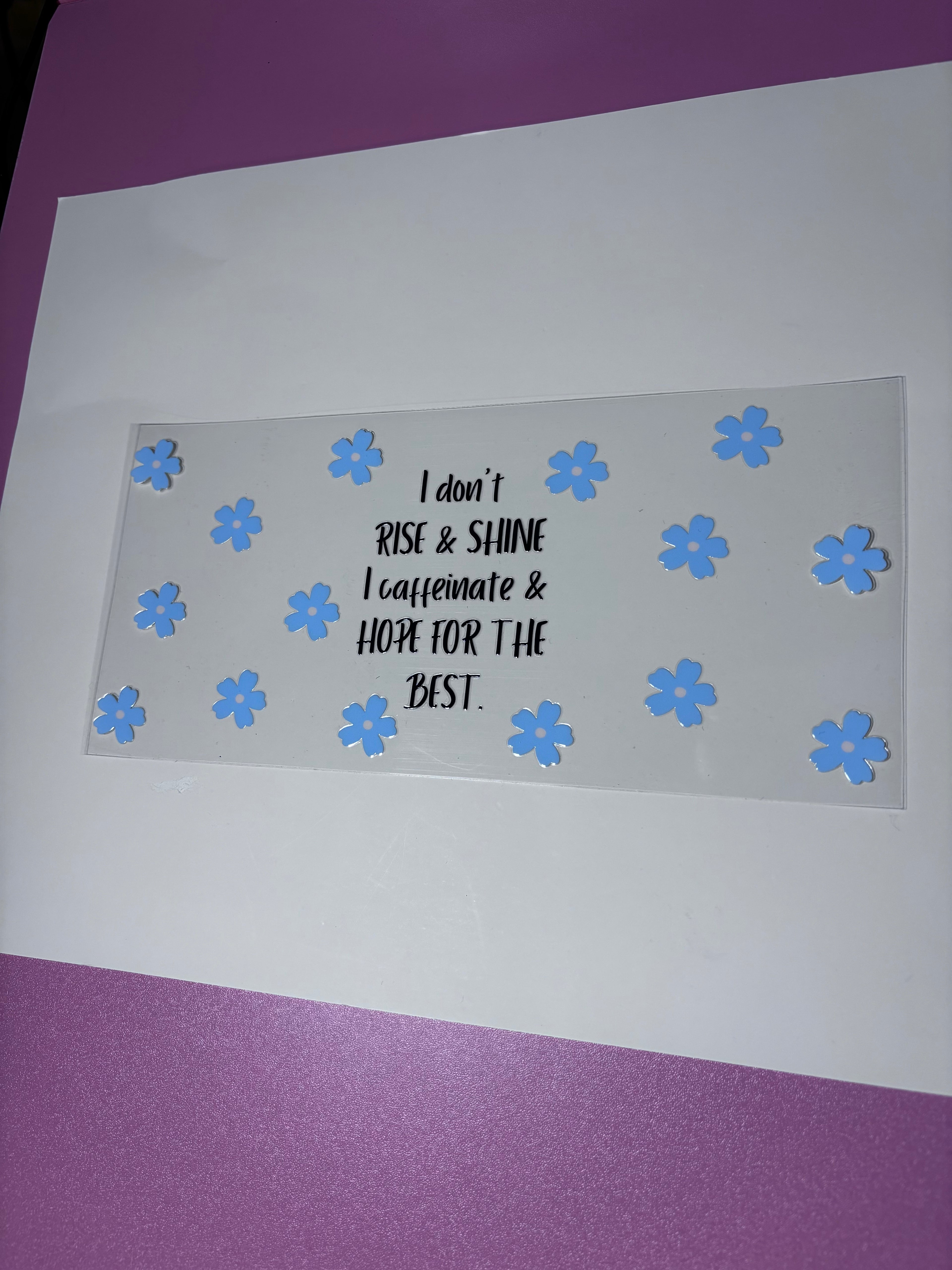 UV DTF Cup wrap flower