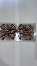 New arrival cheetah bow and feathers