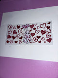 UV DTF cup wrap heart
