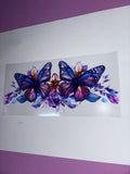 UV DTF cup wrap butterfly