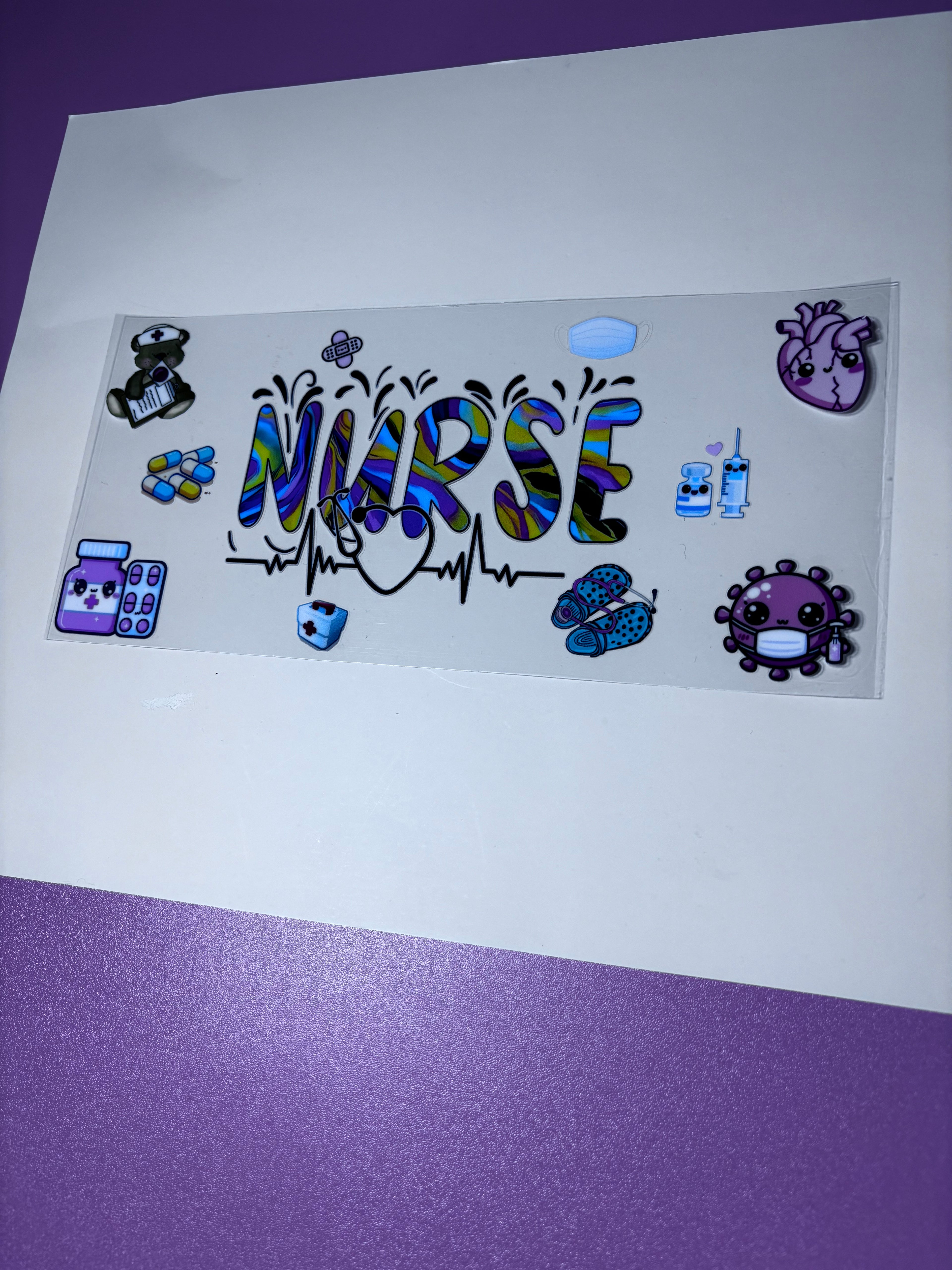 UV DTF Cup wrap nurse