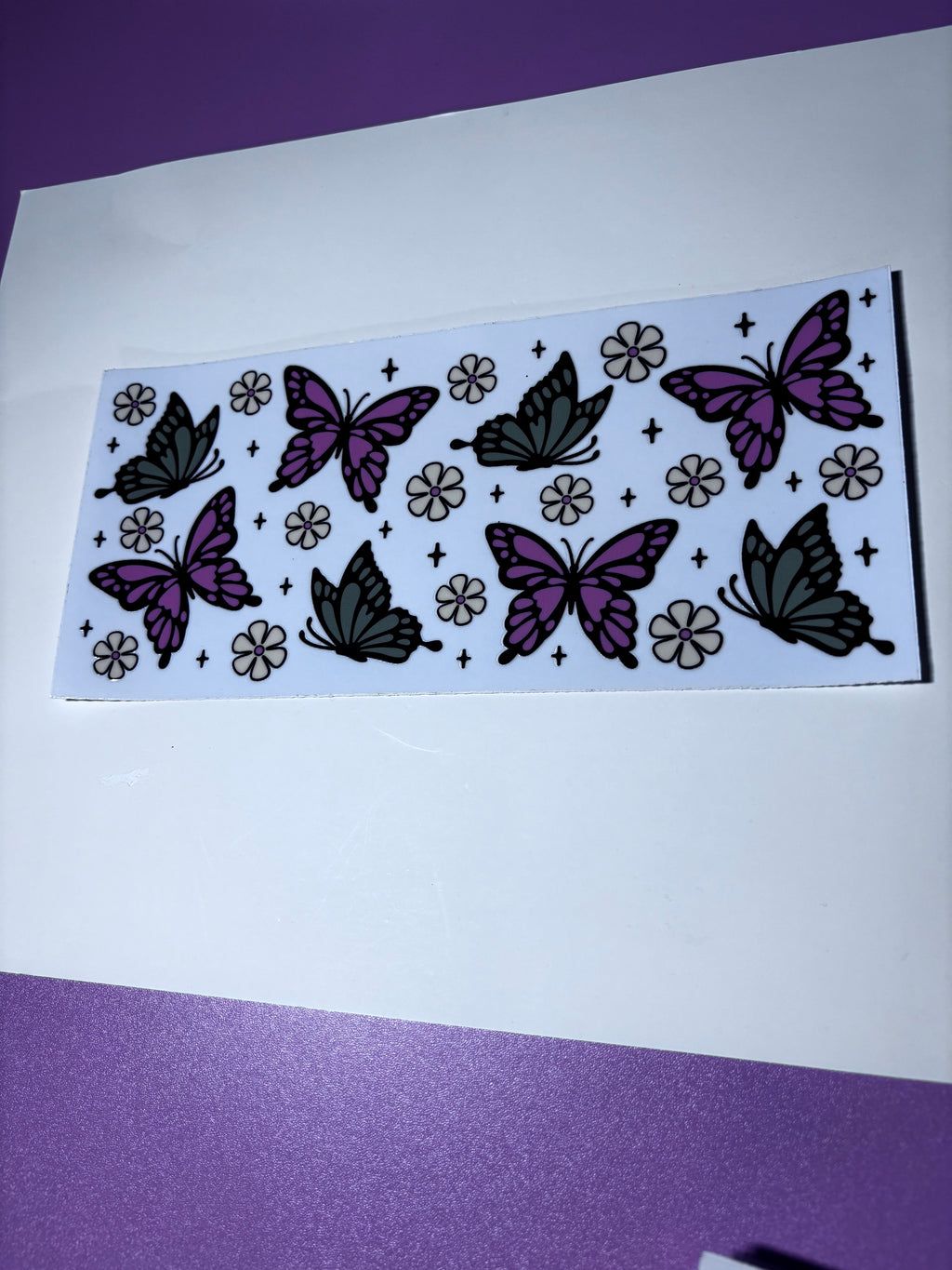 UV DTF 6 piece cup wraps butterfly