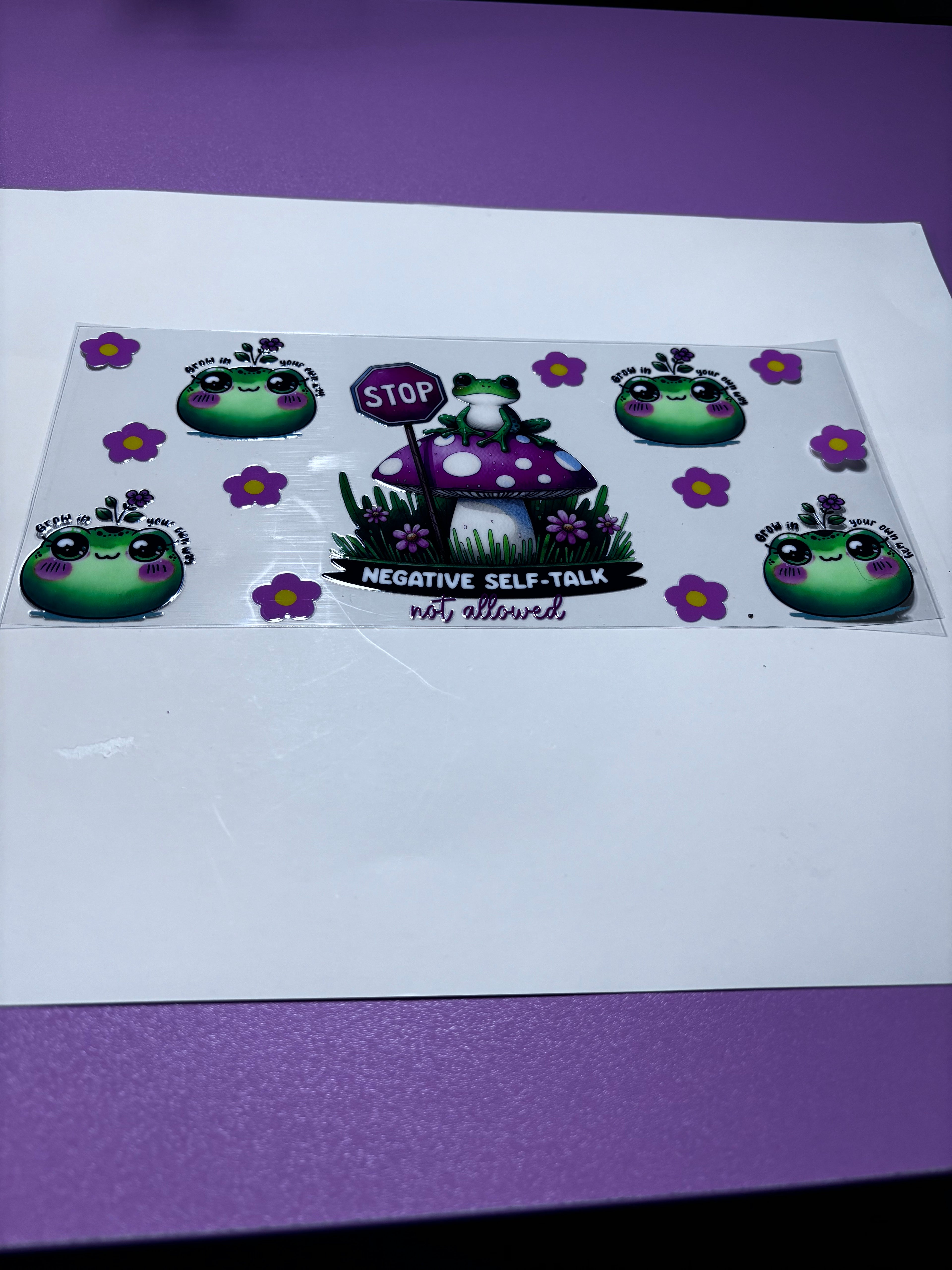 UV DTF Cup wrap frog