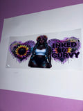 UV DTF cup wrap tattoo girl