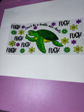 UV DTF Cup wrap turtle