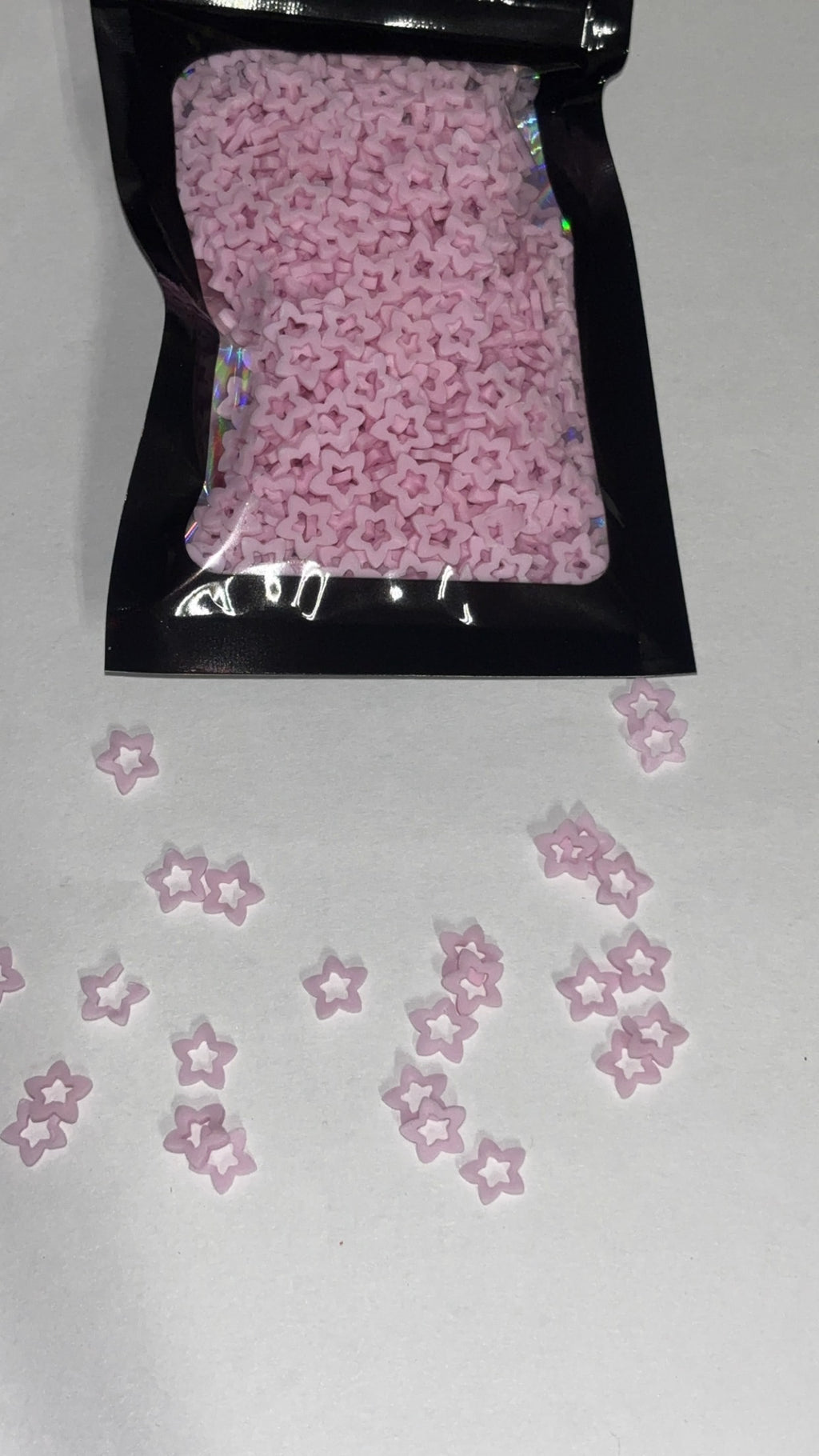 Pink cookie cut glow stars