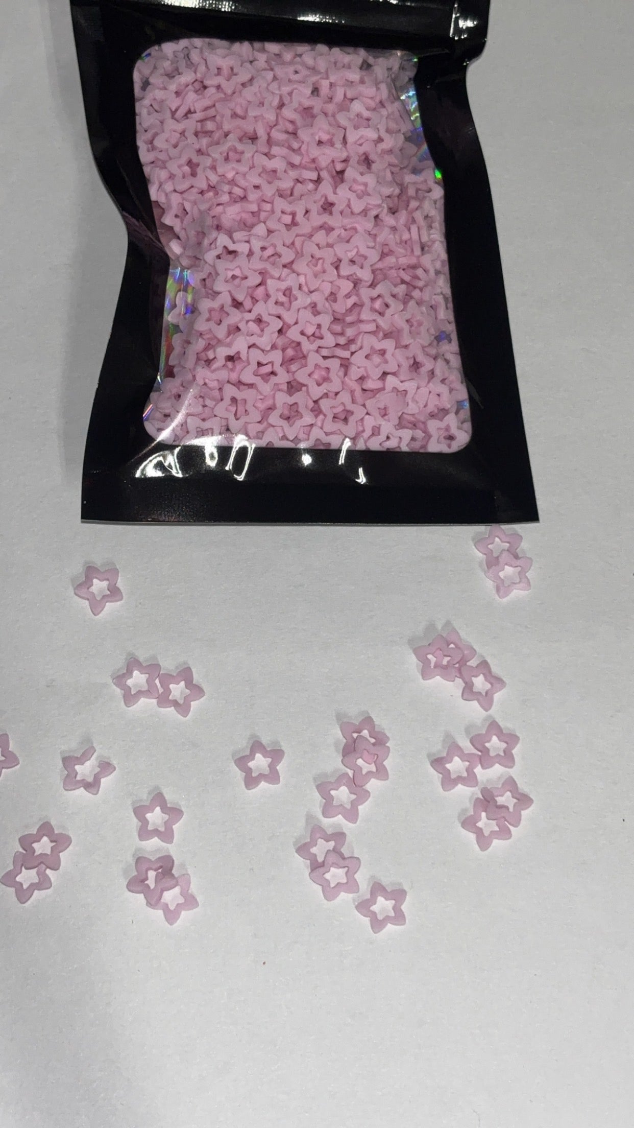Pink cookie cut glow stars