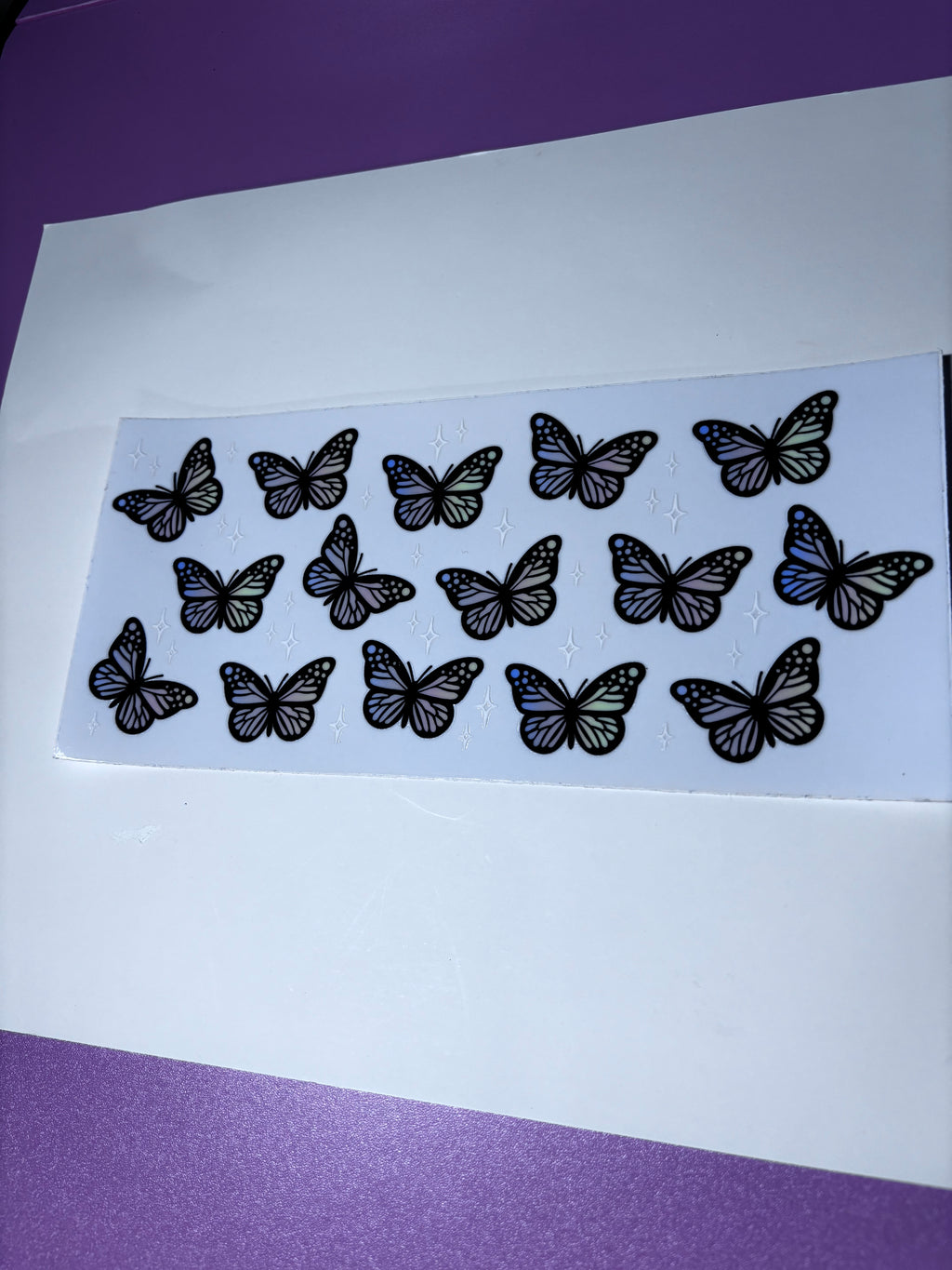 UV DTF 6 piece cup wraps butterfly