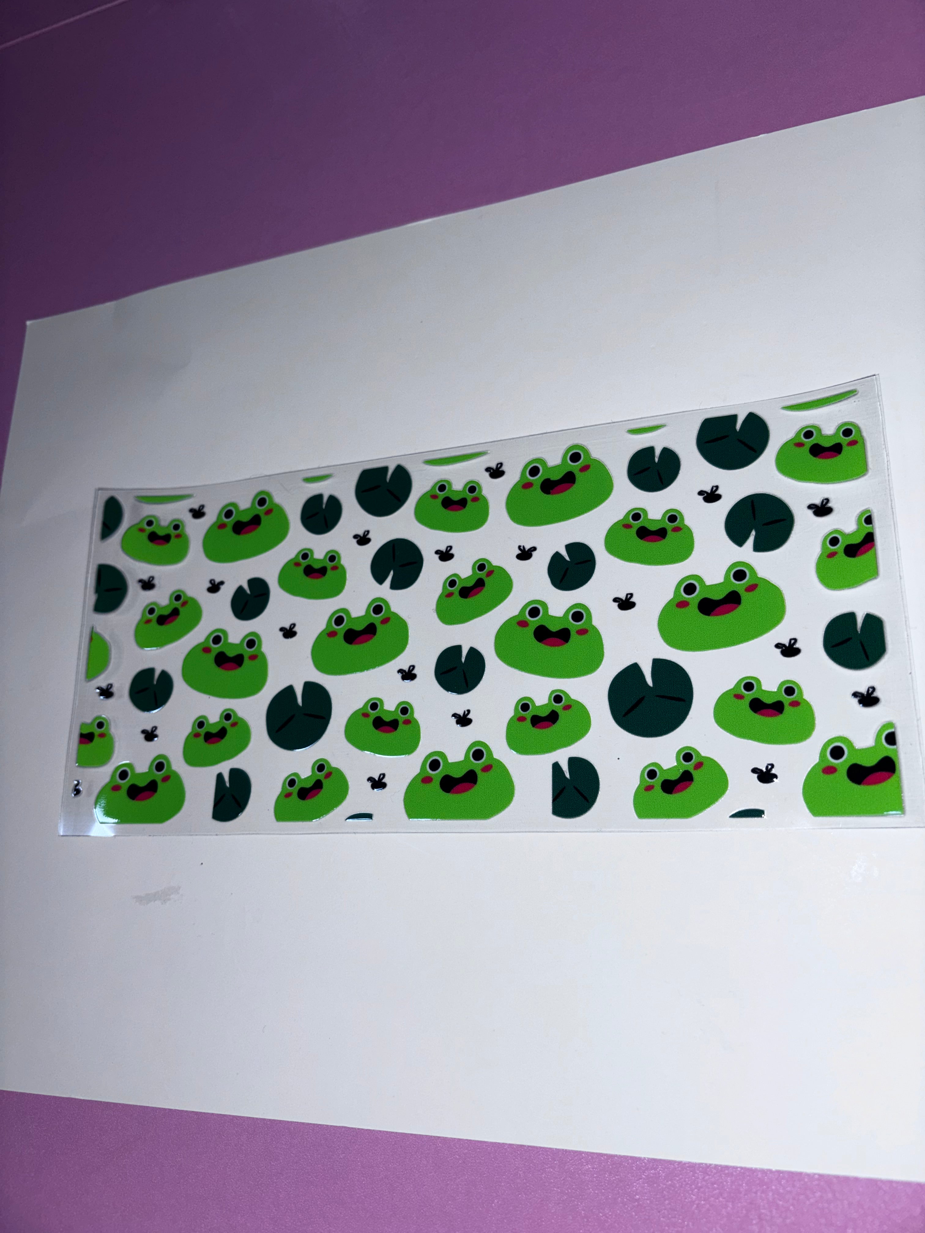UV DTF cup wraps frog