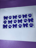 UV DTF cup wraps bows purple