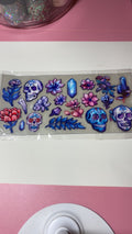 New arrival wrap Blue skulls