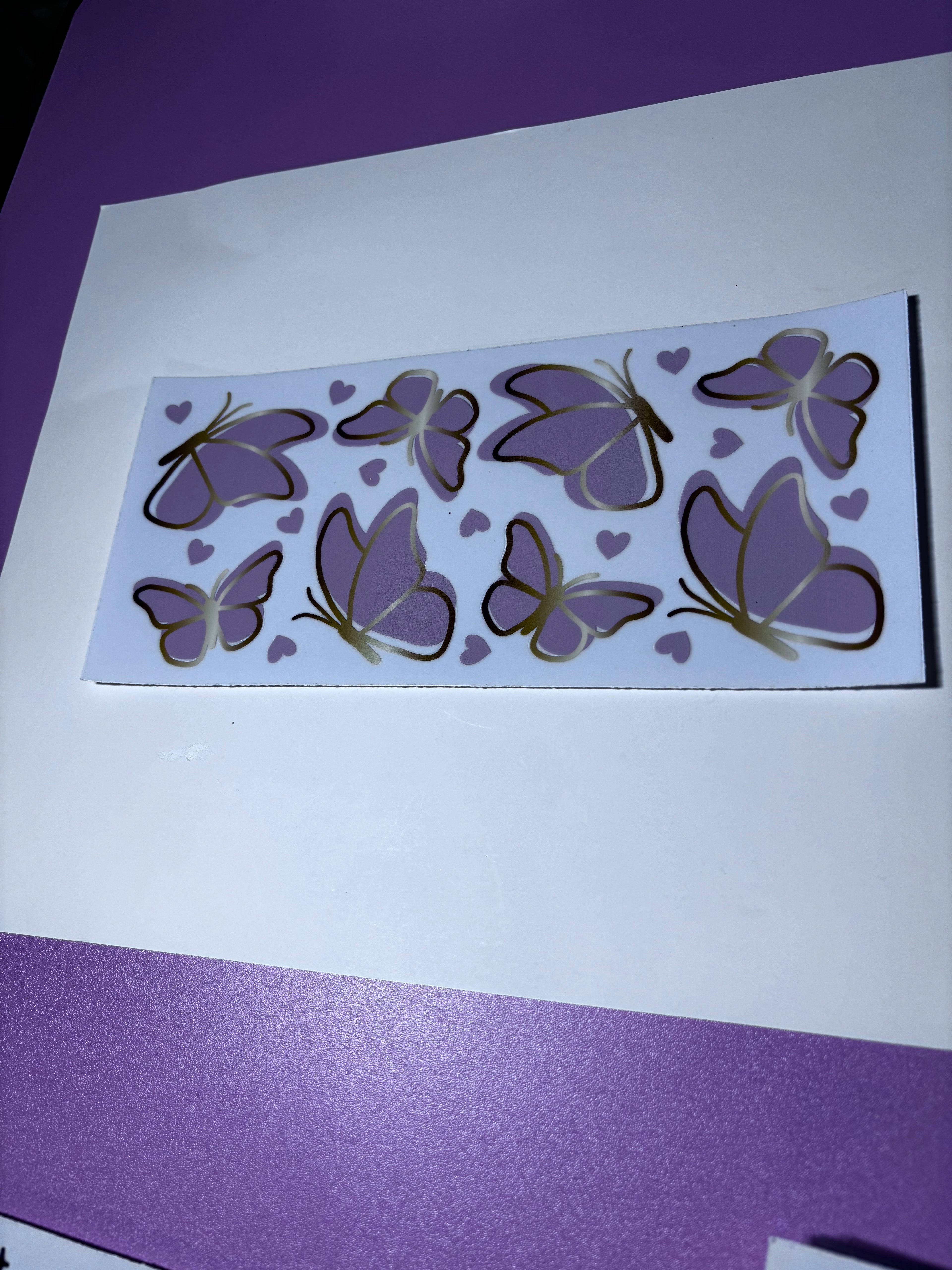 UV DTF 6 piece cup wraps butterfly
