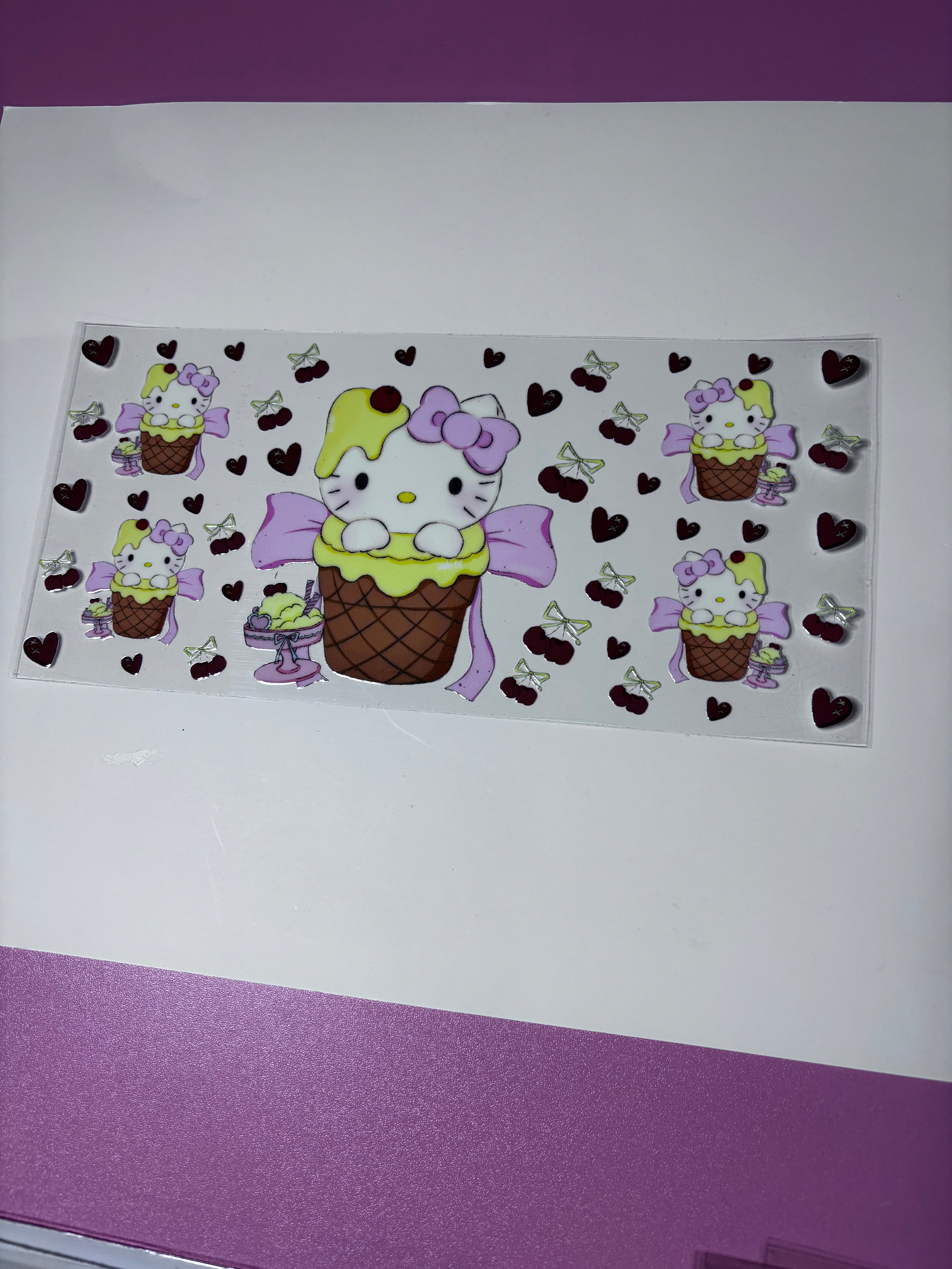 UV DTF Cup wrap cat