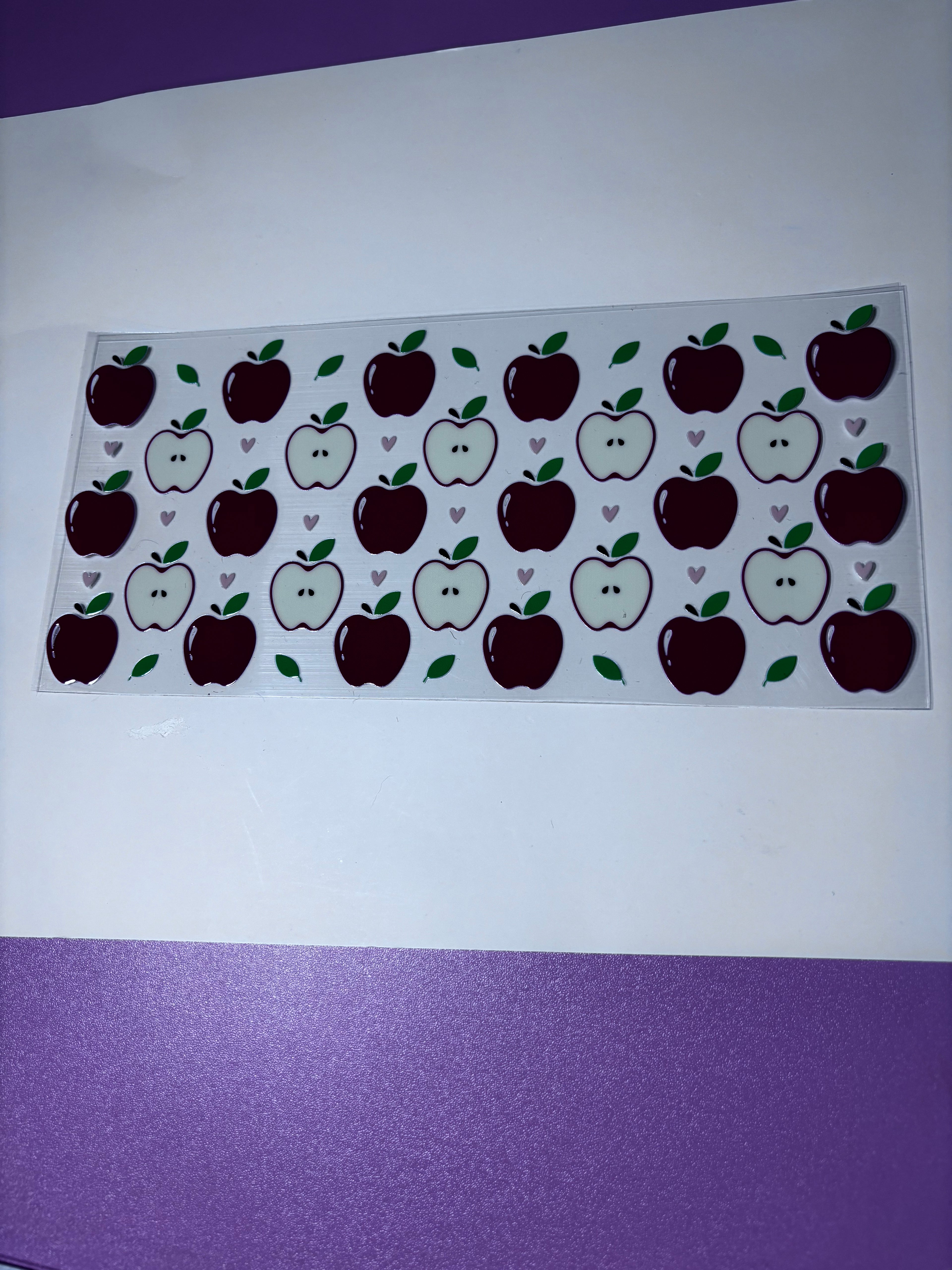 UV DTF Cup wrap apples
