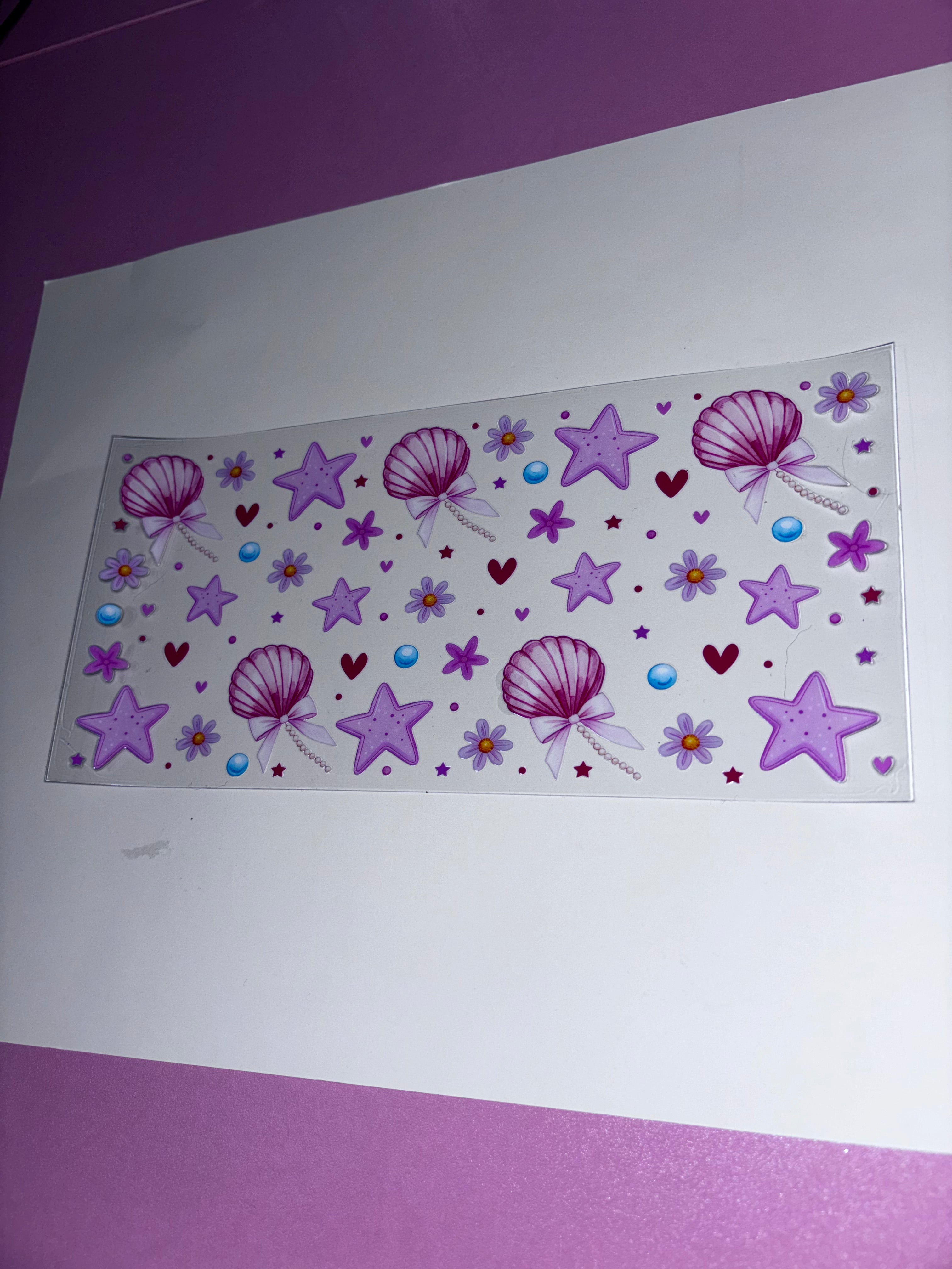 UV DTF cup wraps starfish