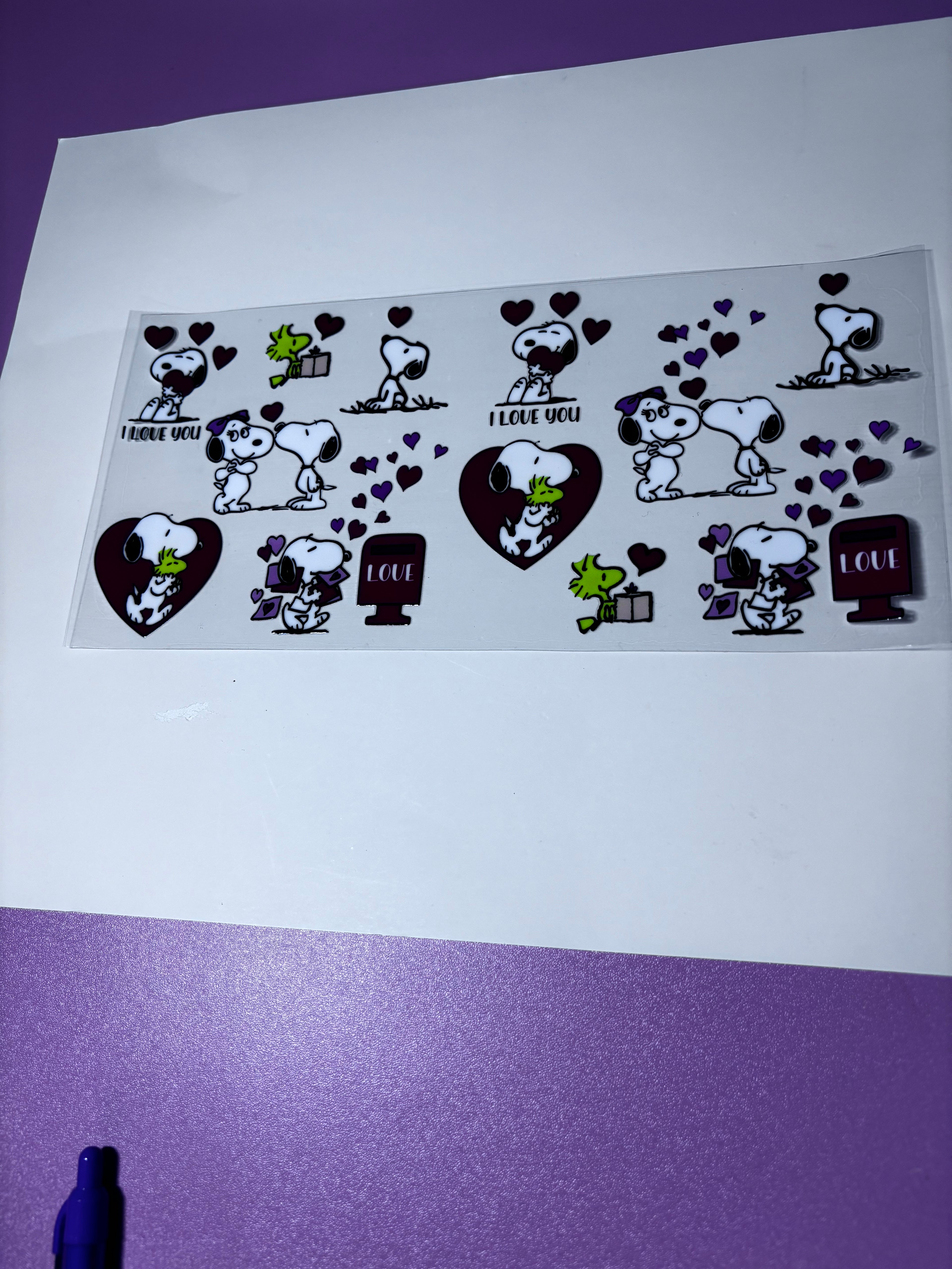 UV DTF Cup wrap dog