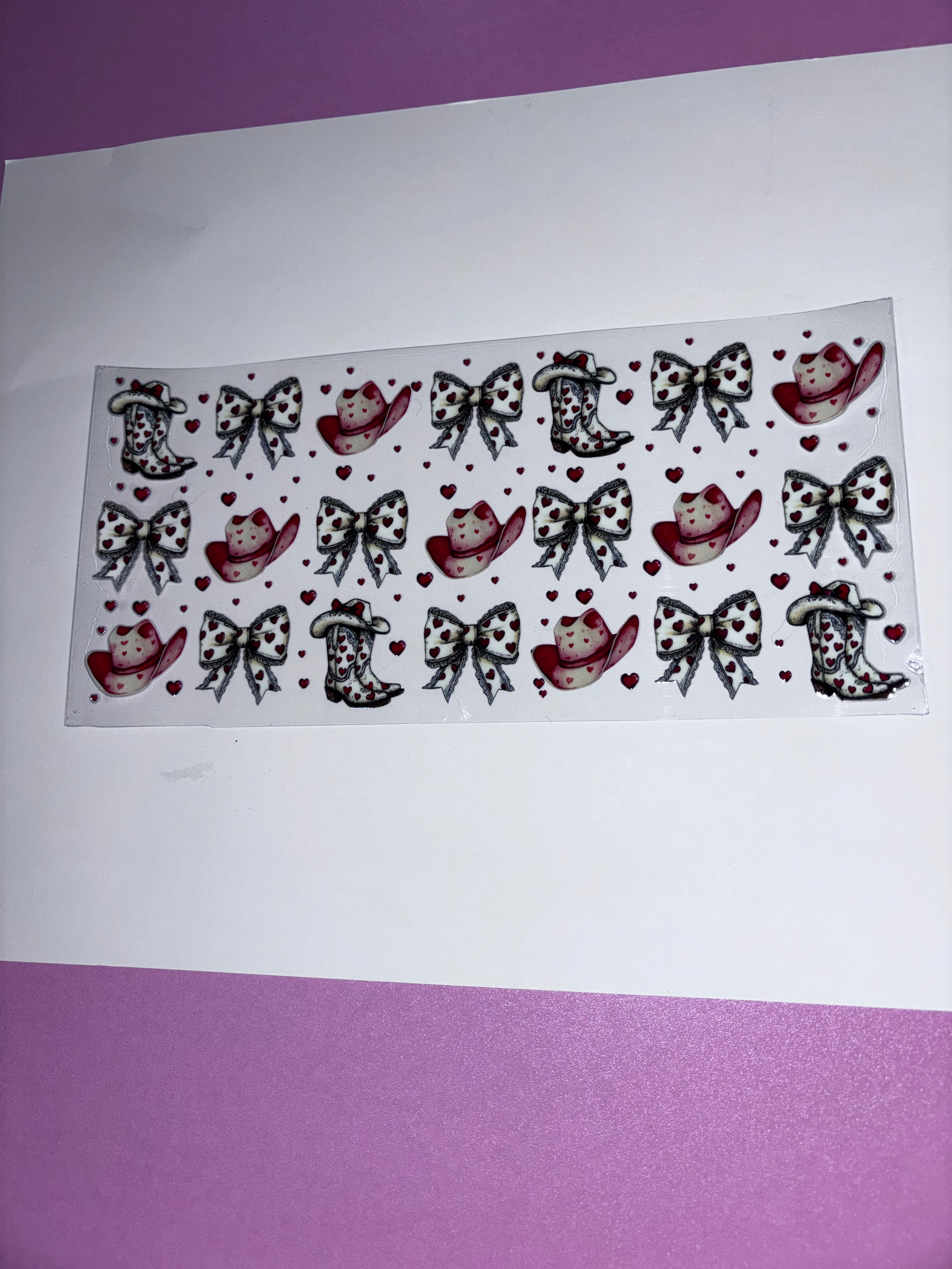 UV DTF cup wraps cowboy
