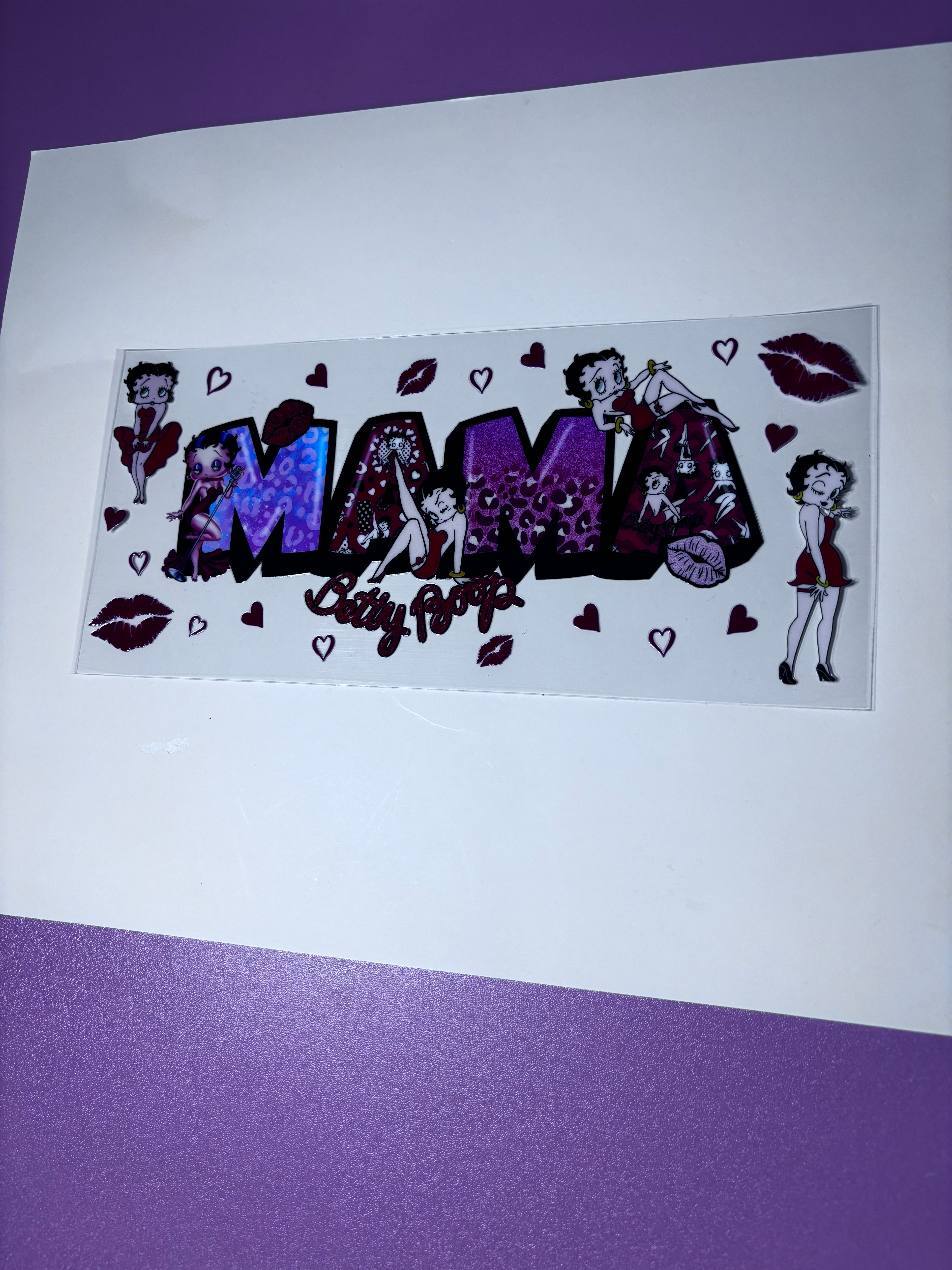 UV DTF Cup wrap lips Betty