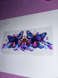 UV DTF cup wrap butterfly