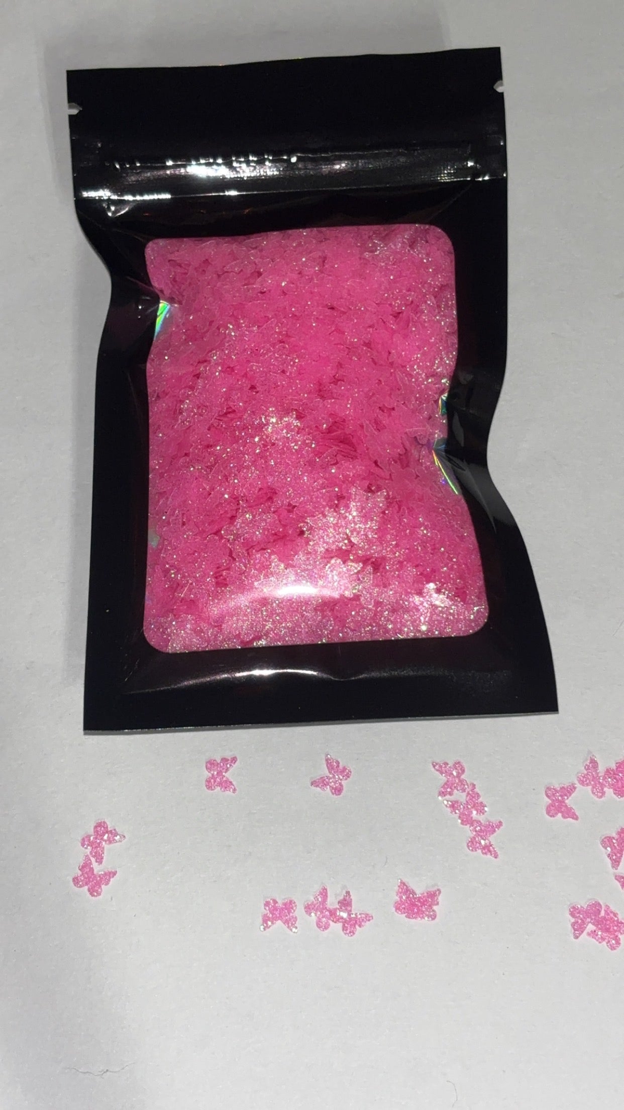 Pink frosted butterfly