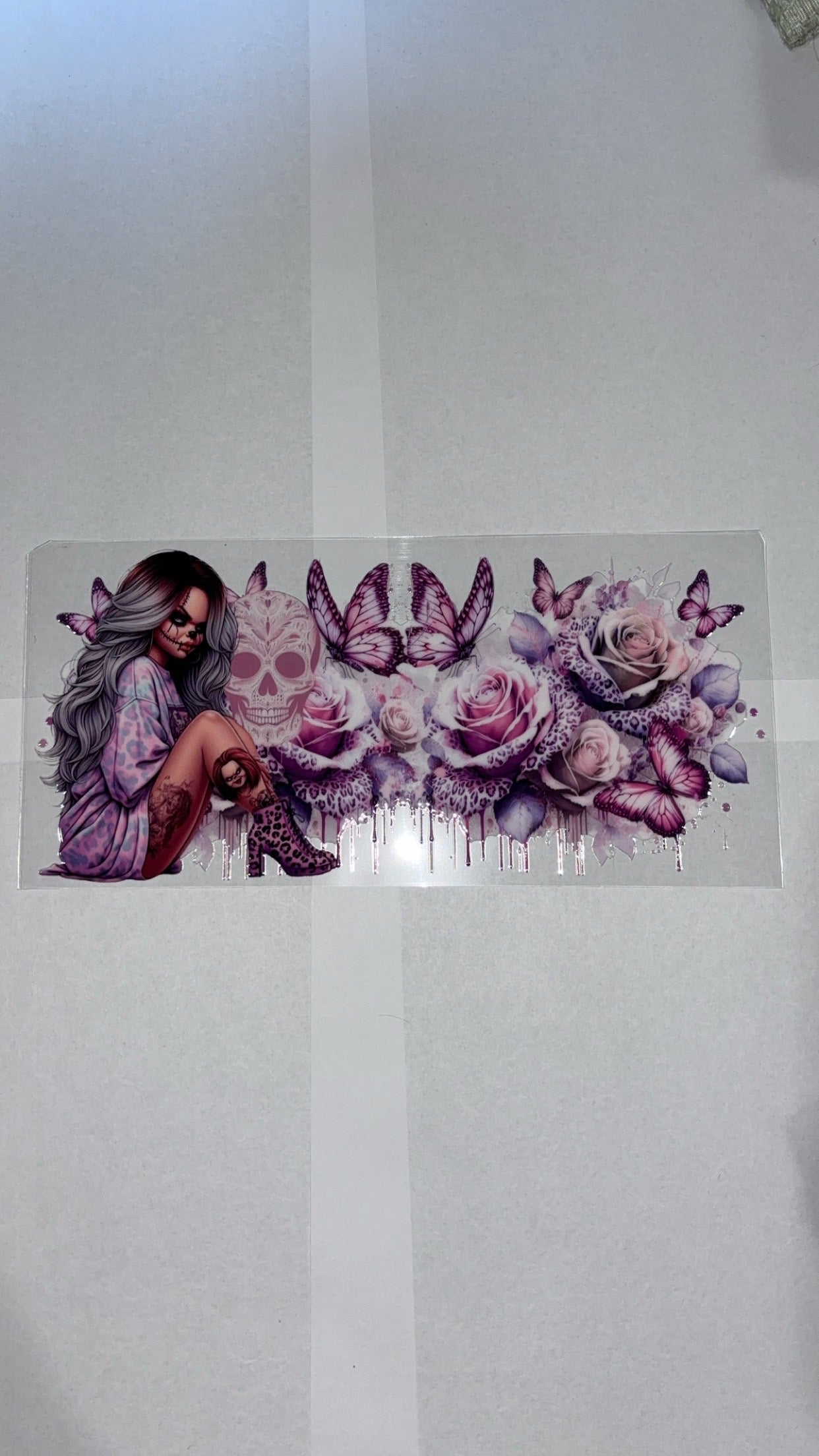 New arrival lavender skull tattoo girl