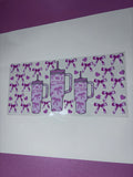 UV DTF Cup wrap pink bows