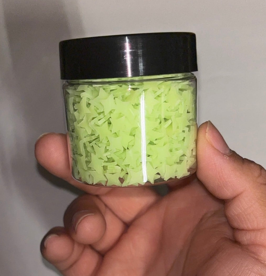 Green 4 pointed star (glow)