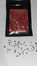 Burnt orange 4 point stars