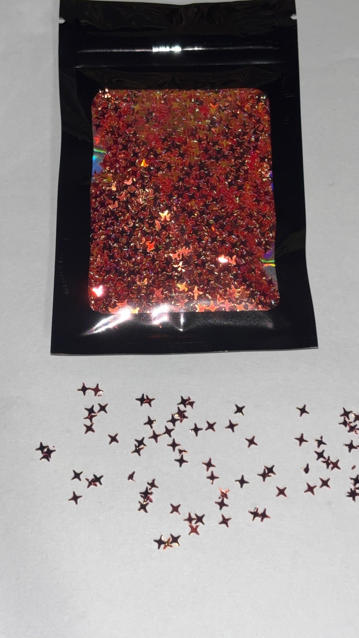 Burnt orange 4 point stars