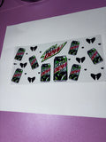 UV DTF Cup wraps bows drink