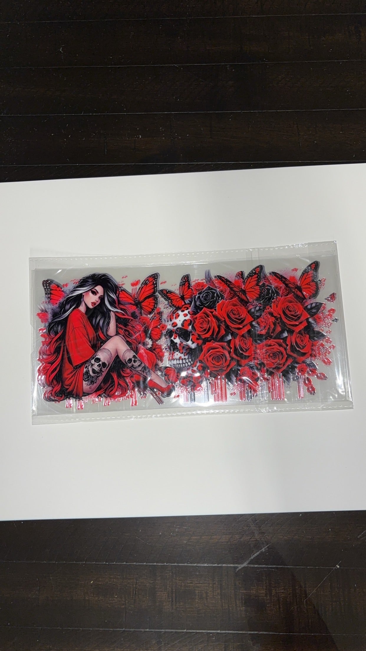 New arrival tattoo girl red roses