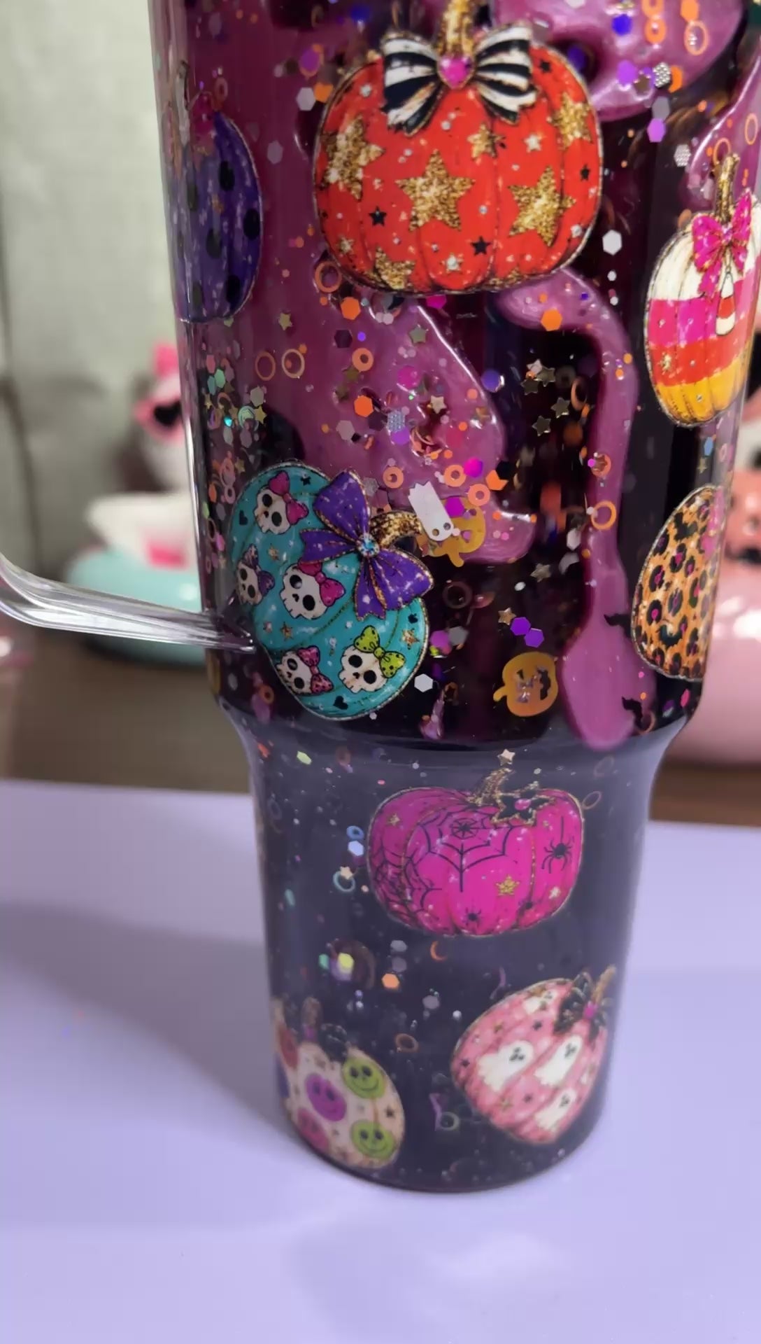 Premade cup cute pumpkins